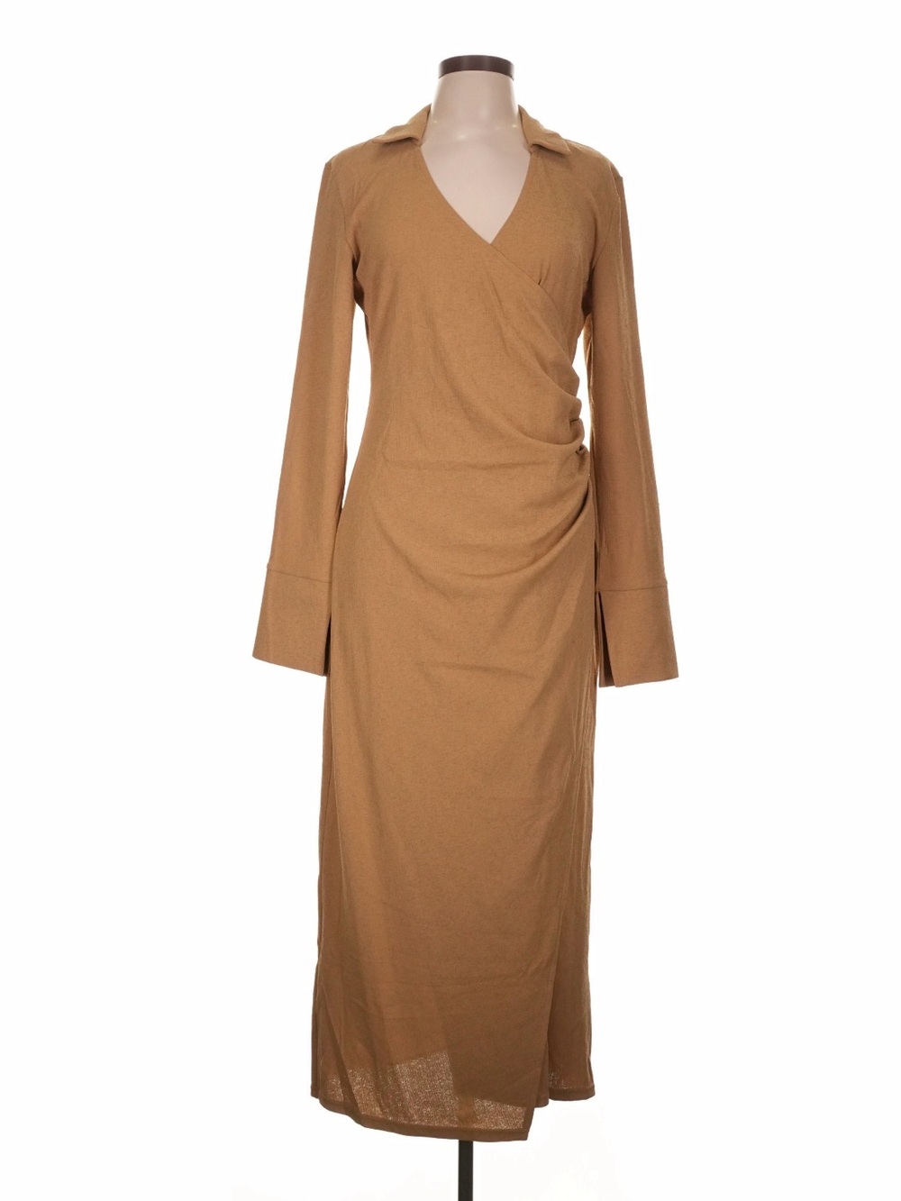 NWT H&M camel colored midi dress